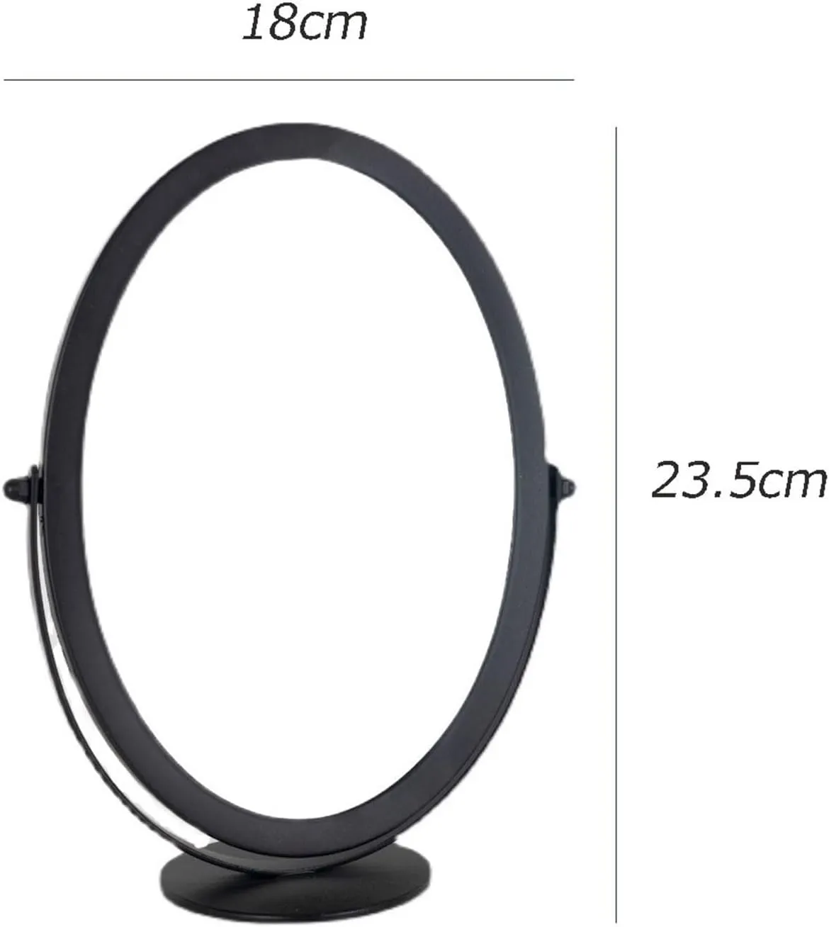 Makeup Mirror Oval Desktop Vertical Makeup Mirror Bedroom Desk Adjustable Iron Makeup Mirror Cute Simple Makeup Mirror Vanity Mirror(B)