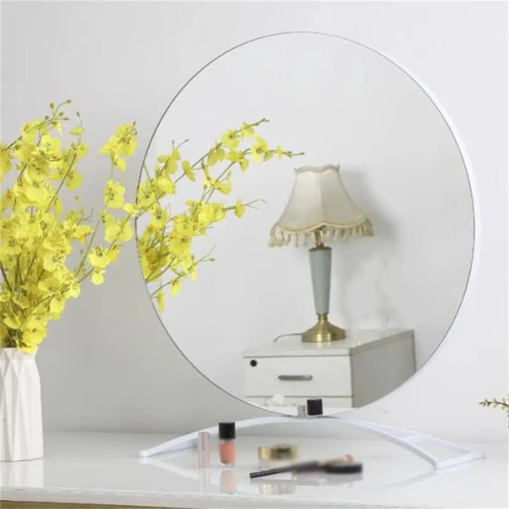 Makeup Mirrors Desktop Desktop Large Dressing Mirrors Dormitory Student Beauty Girl Mirrors(60cm)