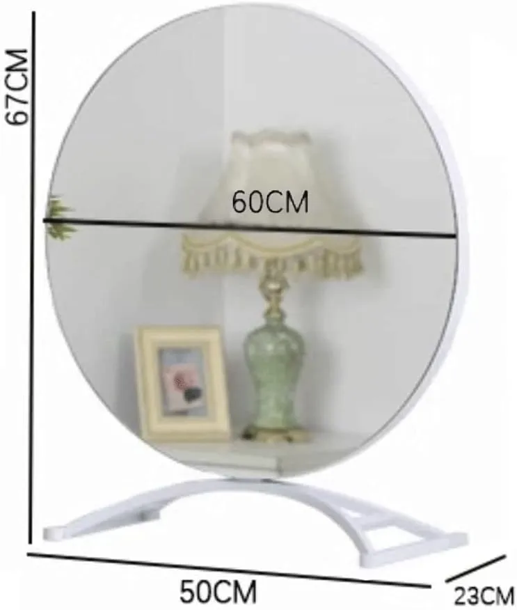 Makeup Mirrors Desktop Desktop Large Dressing Mirrors Dormitory Student Beauty Girl Mirrors(60cm)