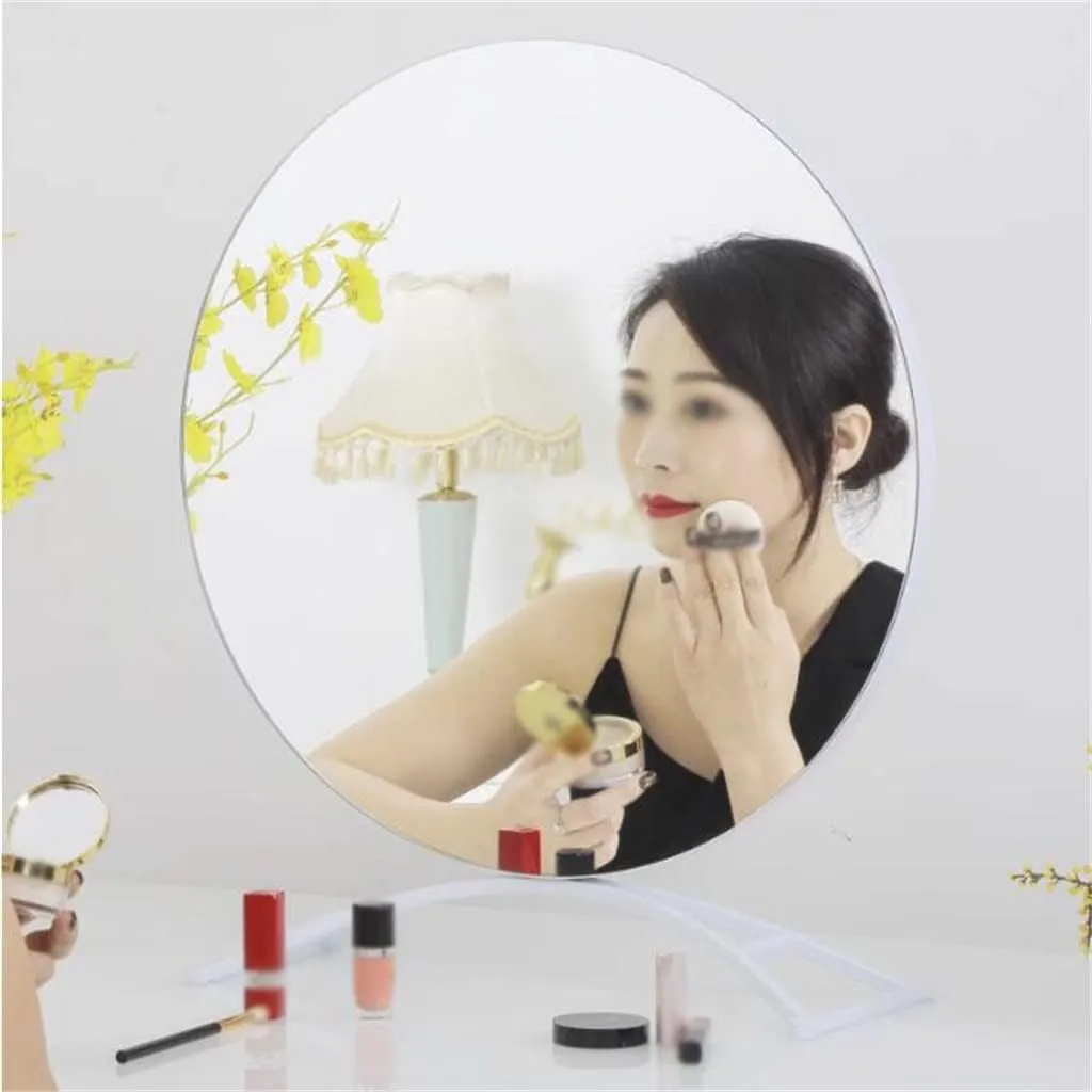 Makeup Mirrors Desktop Desktop Large Dressing Mirrors Dormitory Student Beauty Girl Mirrors(60cm)