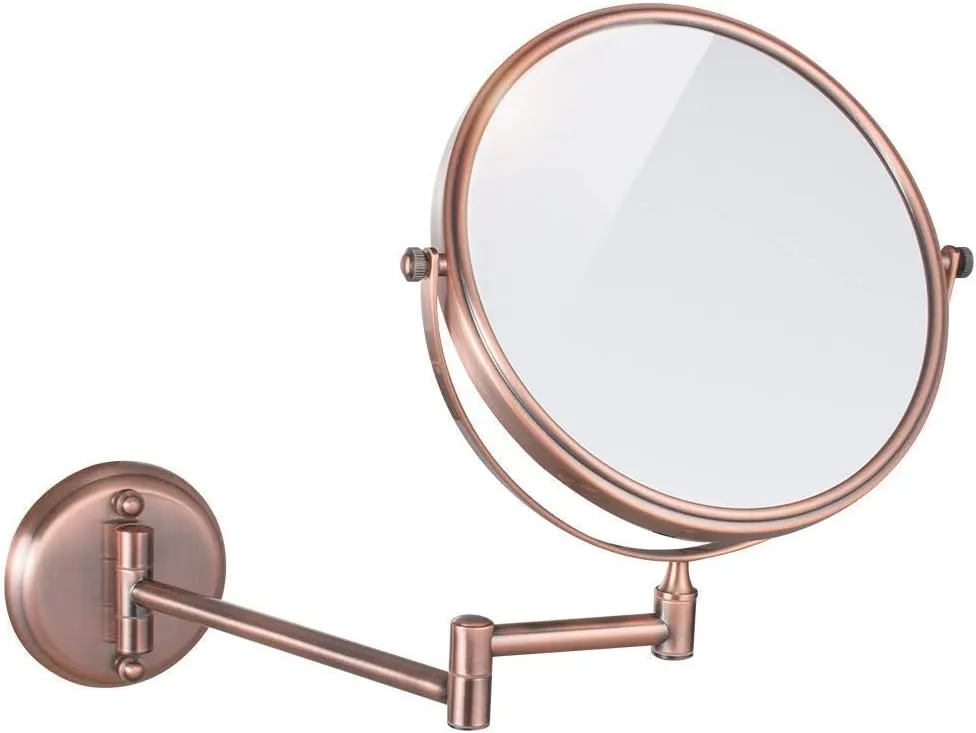 Makeup Mirrors Magnifying Extend Sturdy Double Adjustable Sided Swivel Cosmetic Mirror Bathroom Shaving Vanity Mirror (Size : 10X)