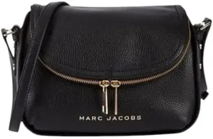 Marc Jacobs The Groove Leather Mini Messenger Crossbody Bag (Black)