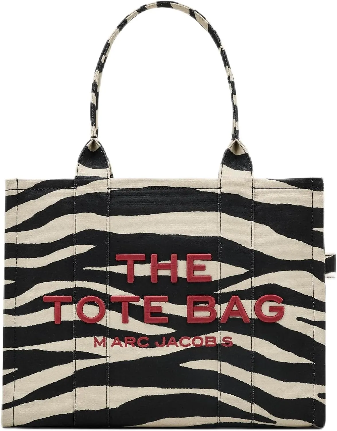 Marc Jacobs The Zebra Canvas Large Tote Bag, Black/White