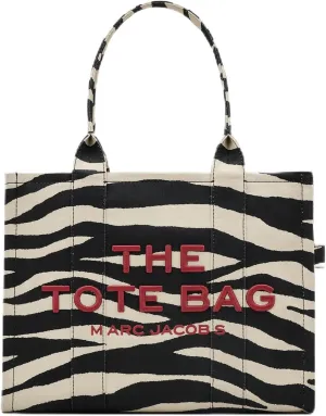 Marc Jacobs The Zebra Canvas Large Tote Bag, Black/White