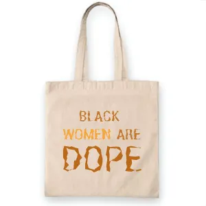 Melanin Poppin Honoring the Contributions of Black Women in Black Month White Multicolor Canvas Tote Bag