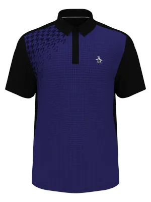 Men's Asymmetrical Pete Gingham Color Block Polo