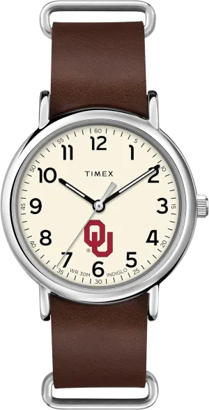 Men's Collegiate Weekender 40mm Quartz Leather Strap