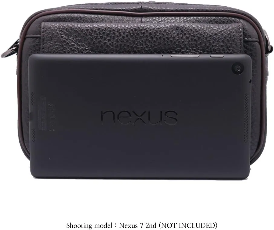 Mens Handbag Genuine Leather Crossbody Shoulder Messenger Bag Organizer Checkbook Wallet Purse