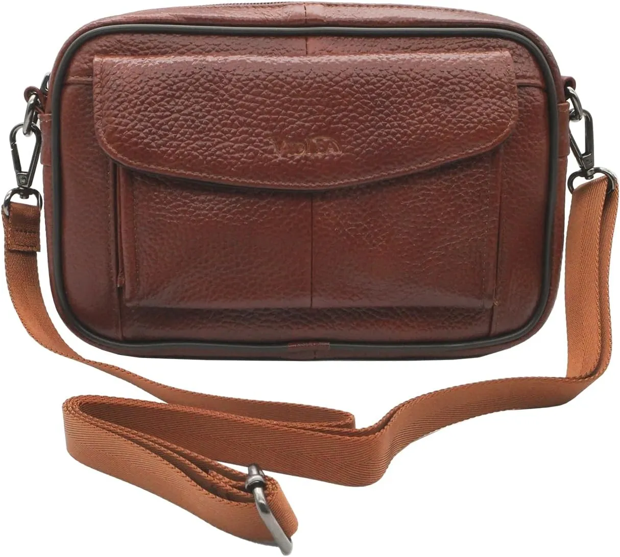 Mens Handbag Genuine Leather Crossbody Shoulder Messenger Bag Organizer Checkbook Wallet Purse