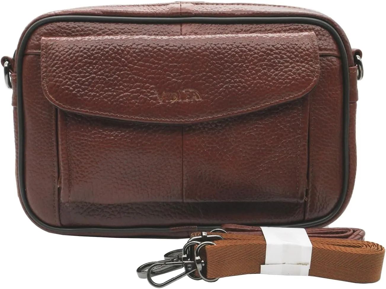 Mens Handbag Genuine Leather Crossbody Shoulder Messenger Bag Organizer Checkbook Wallet Purse