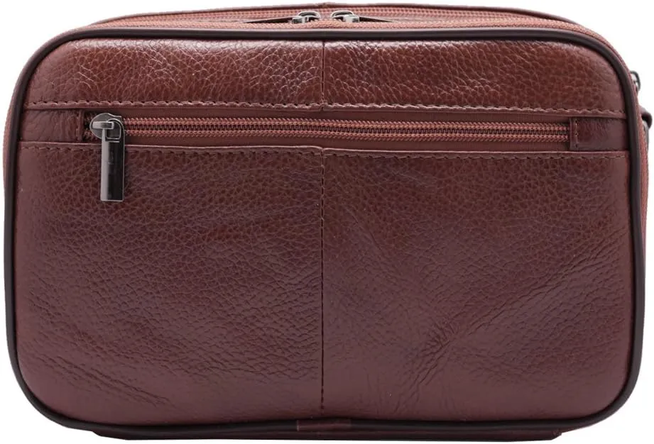Mens Handbag Genuine Leather Crossbody Shoulder Messenger Bag Organizer Checkbook Wallet Purse