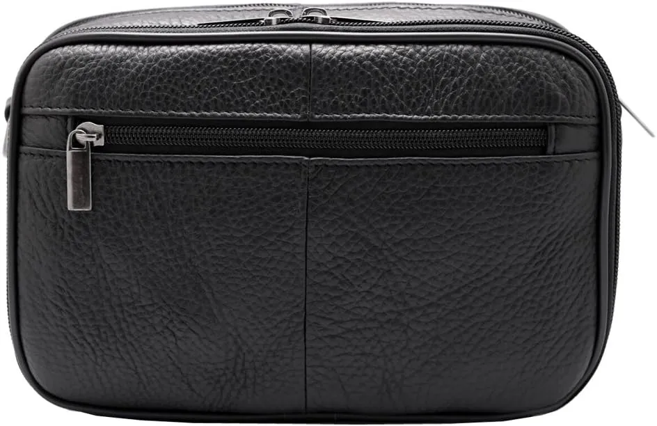 Mens Handbag Genuine Leather Crossbody Shoulder Messenger Bag Organizer Checkbook Wallet Purse