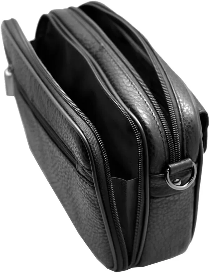 Mens Handbag Genuine Leather Crossbody Shoulder Messenger Bag Organizer Checkbook Wallet Purse