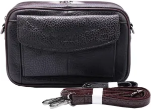 Mens Handbag Genuine Leather Crossbody Shoulder Messenger Bag Organizer Checkbook Wallet Purse