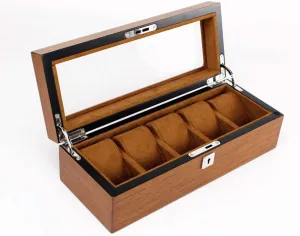 Mens Jewellery Box Watch Storage Box 5/12/18 grids Watch Boxes Solid Wood Watch Box Watch Storage Box Transparent Window Soft Felted Interior Applicable Personal Watch Counter Display Window Storage