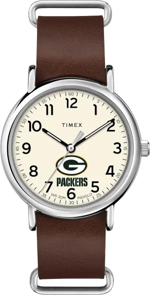 Men's NFL Weekender 40mm Quartz Leather Strap