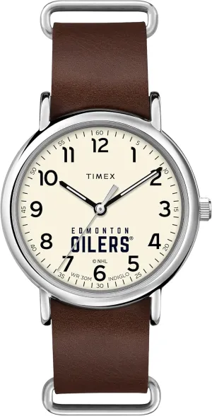 Men's NHL Weekender 40mm Quartz Leather Strap