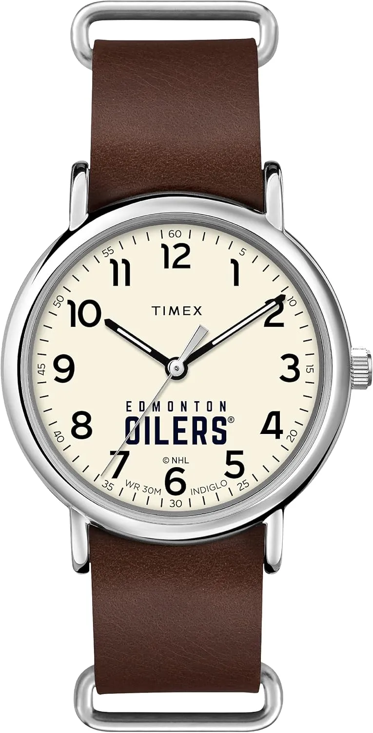 Men's NHL Weekender 40mm Quartz Leather Strap
