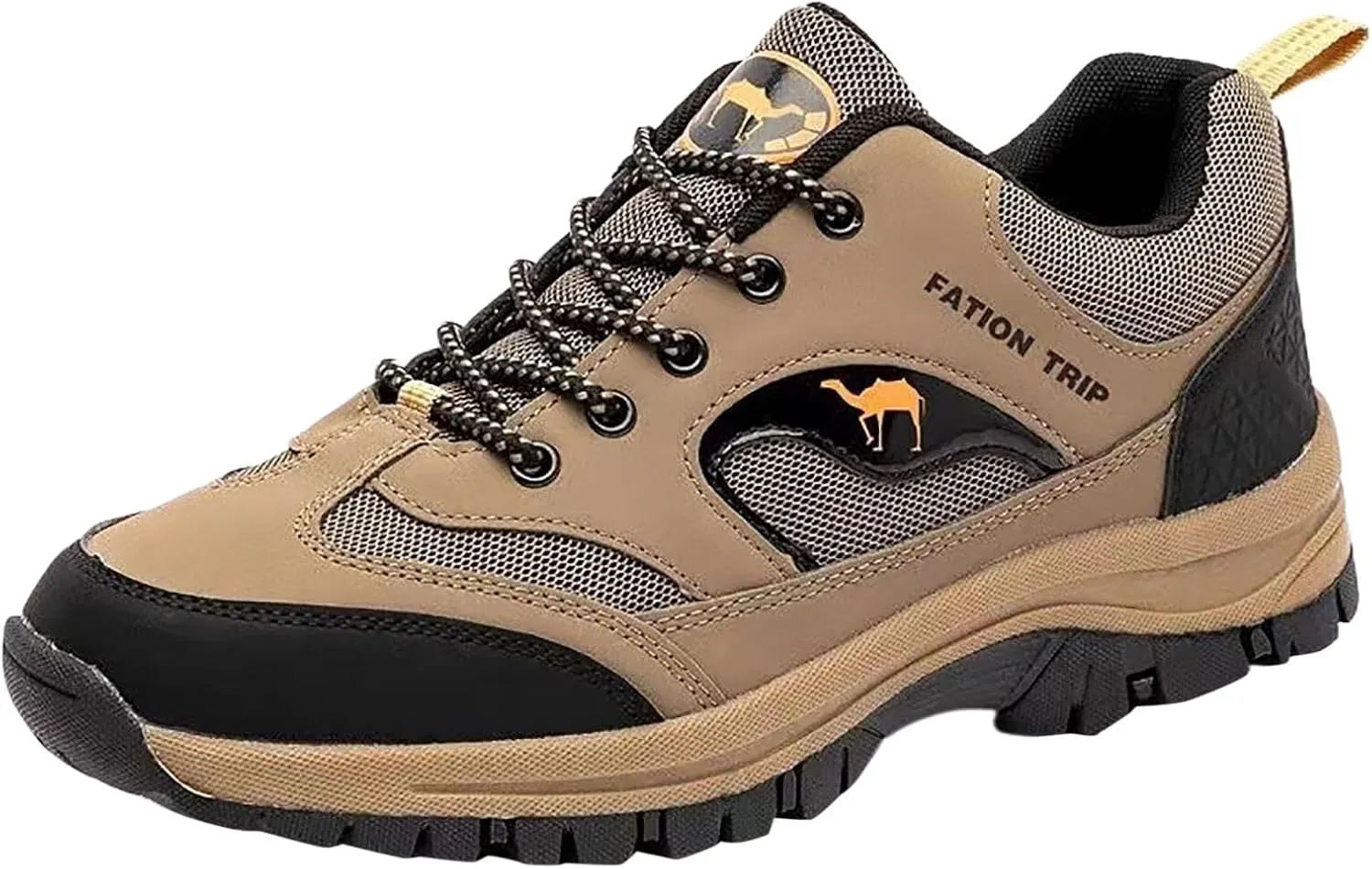 Men's Waterproof Hiking Shoes Lightweight Non Slip Outdoor Cut Top Comfortable Ankle Boots Breathable Hike Trekking Climbing Mountaineering Daily Walking Work Shoes Men