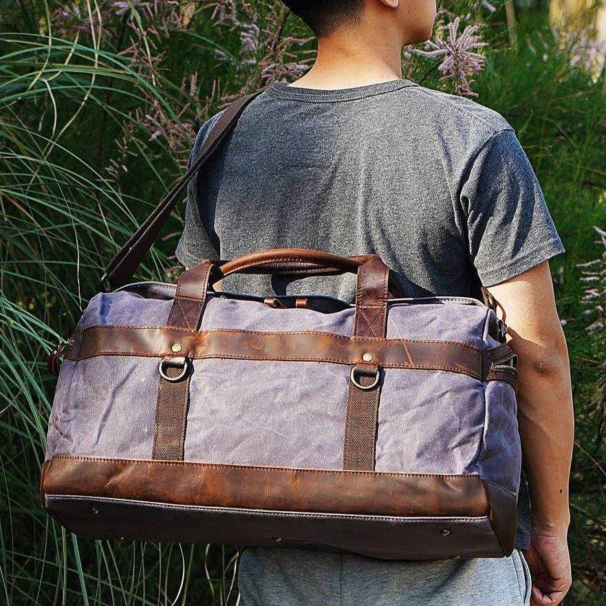 Men's Waxed Canvas Weekender Bag