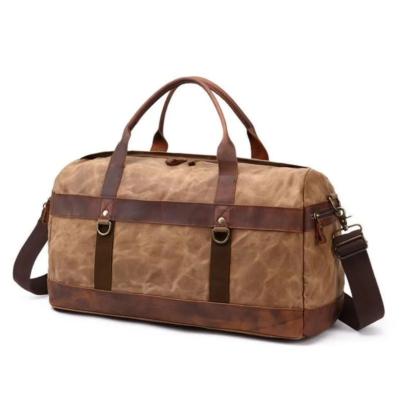 Men's Waxed Canvas Weekender Bag