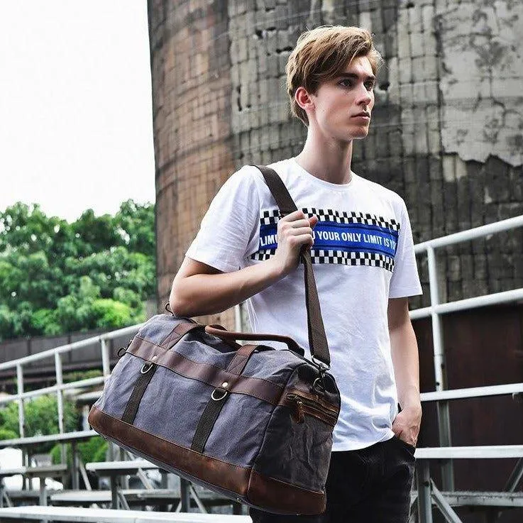 Men's Waxed Canvas Weekender Bag