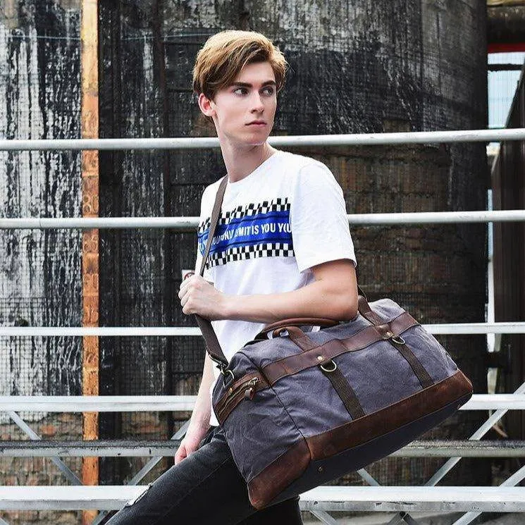 Men's Waxed Canvas Weekender Bag