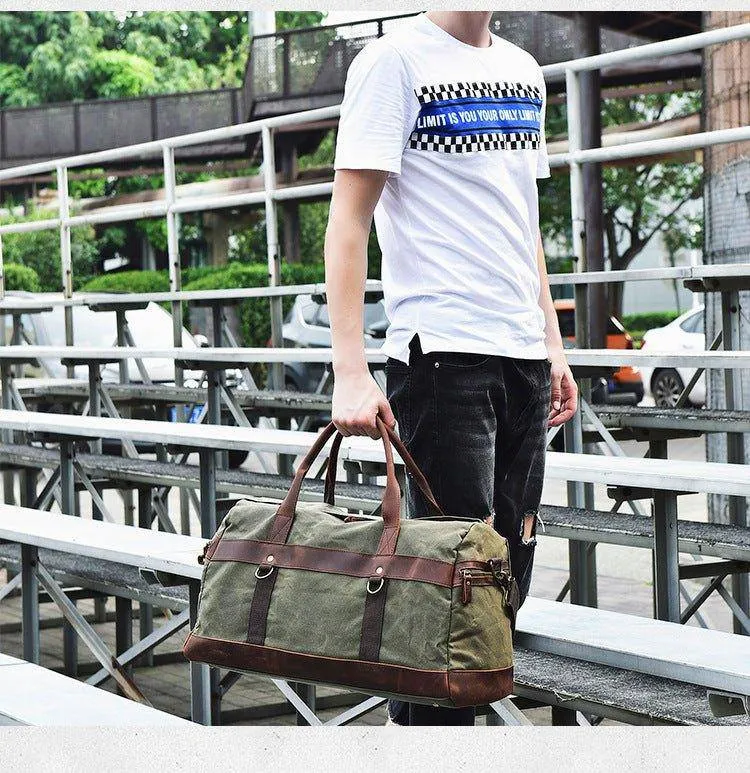 Men's Waxed Canvas Weekender Bag