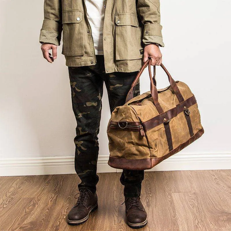 Men's Waxed Canvas Weekender Bag
