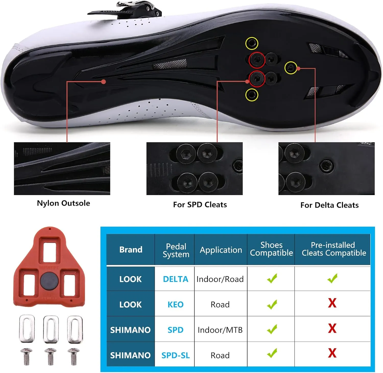 Mens Womens Cycling Shoes Compatible with Pelaton Bike Shoes Road Bike Shoes Riding Bicycle Pre-Installed with Delta Cleats Clip Indoor Outdoor Pedal