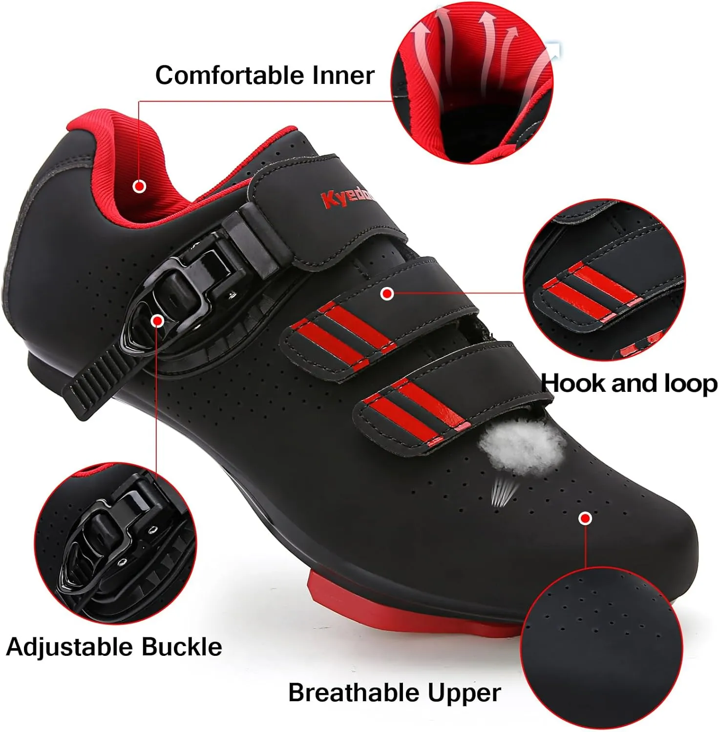 Mens Womens Cycling Shoes Compatible with Pelaton Bike Shoes Road Bike Shoes Riding Bicycle Pre-Installed with Delta Cleats Clip Indoor Outdoor Pedal