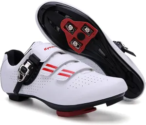 Mens Womens Cycling Shoes Compatible with Pelaton Bike Shoes Road Bike Shoes Riding Bicycle Pre-Installed with Delta Cleats Clip Indoor Outdoor Pedal