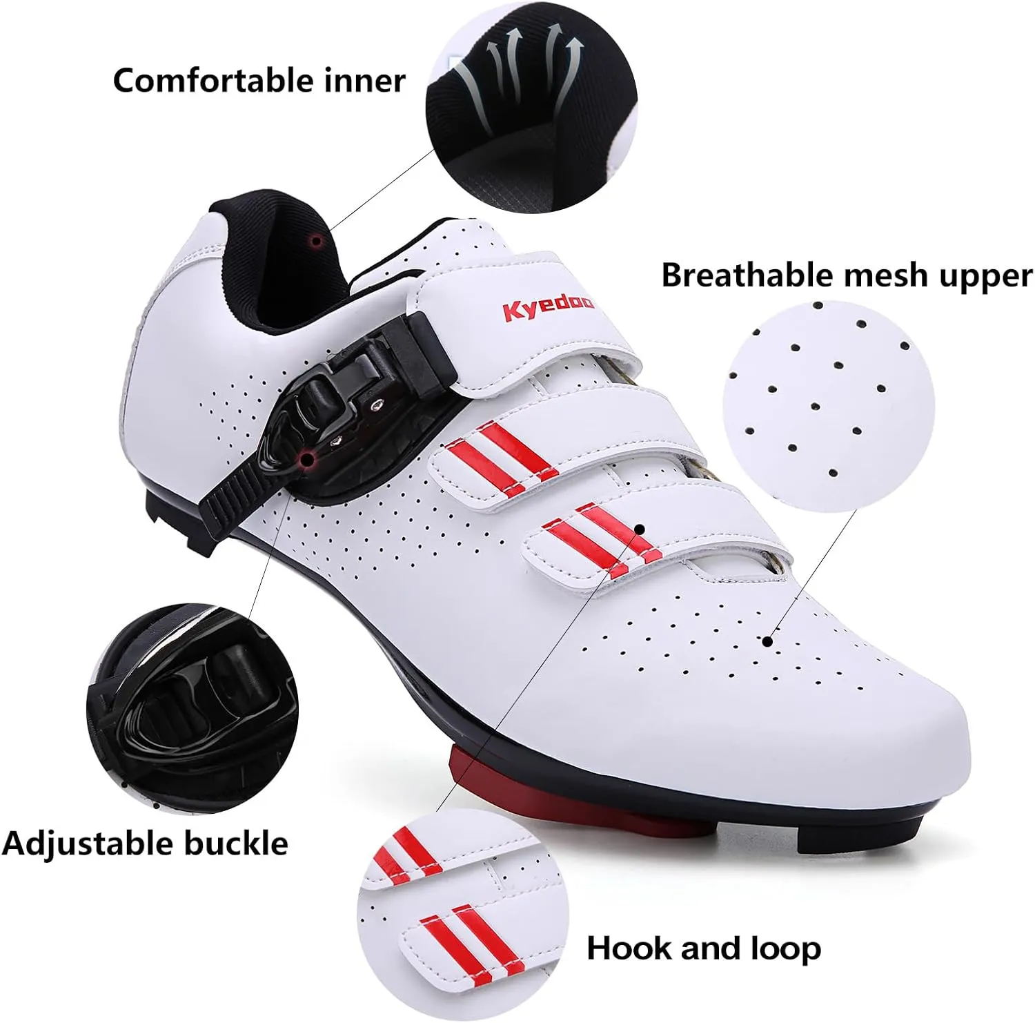 Mens Womens Cycling Shoes Compatible with Pelaton Bike Shoes Road Bike Shoes Riding Bicycle Pre-Installed with Delta Cleats Clip Indoor Outdoor Pedal