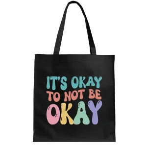 Mental Health Awareness for Brave Souls Battling Chronic Illness and Psychological Conditions Navy Black Multicolor Canvas Tote Bag