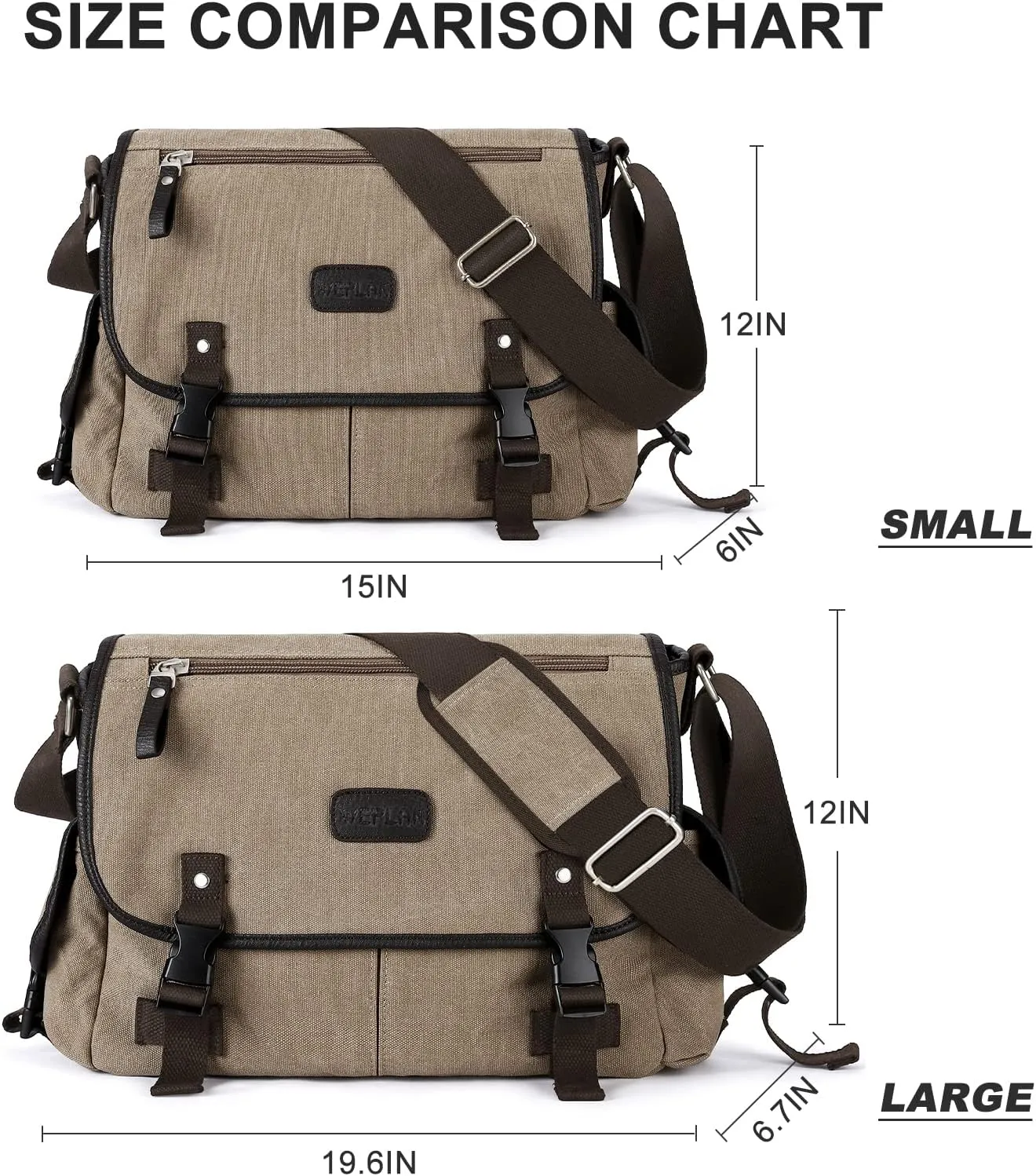 Messenger Bag Men,Waterproof Crossbody Bag,Satchel Shoulder Bag