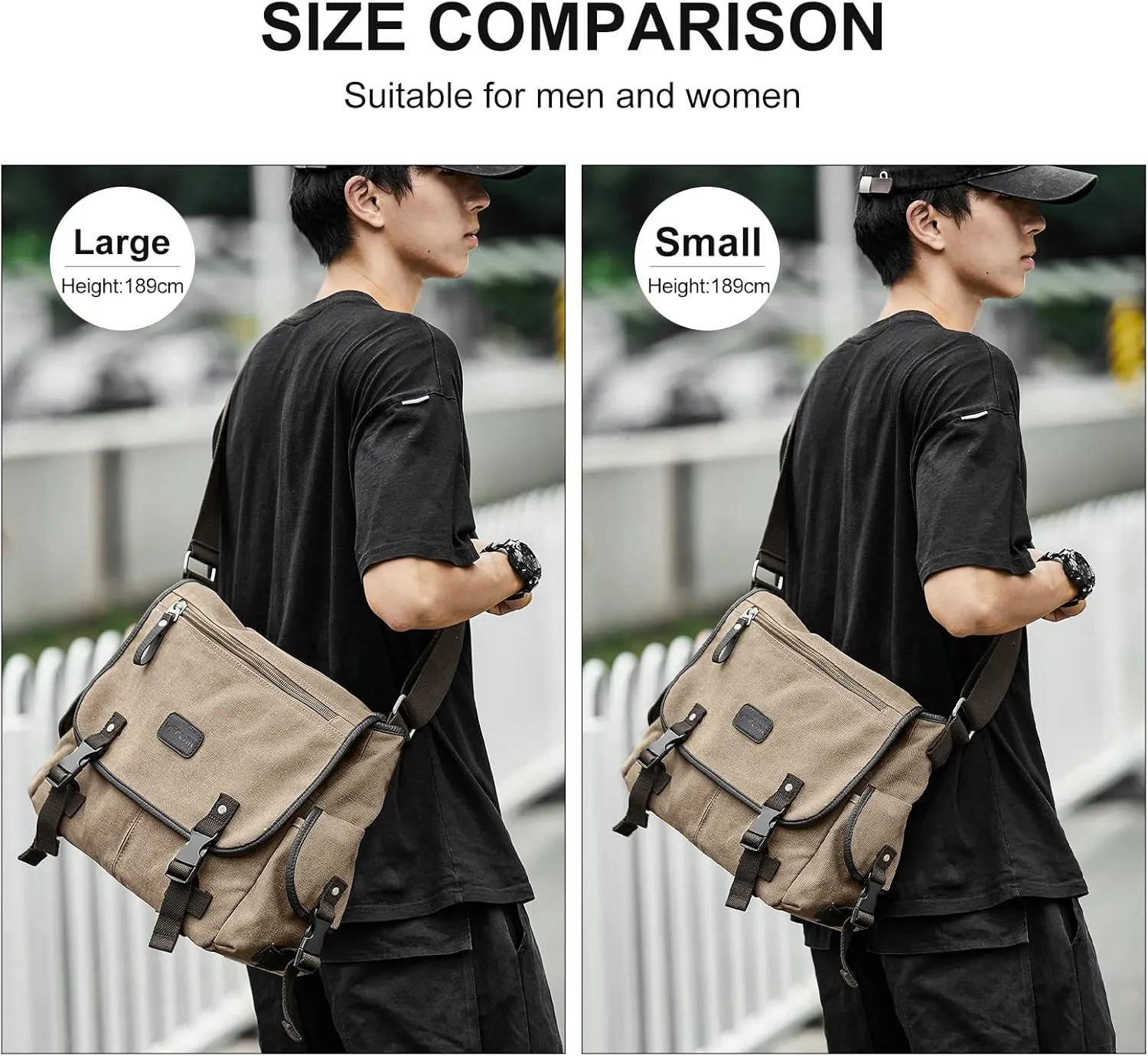Messenger Bag Men,Waterproof Crossbody Bag,Satchel Shoulder Bag