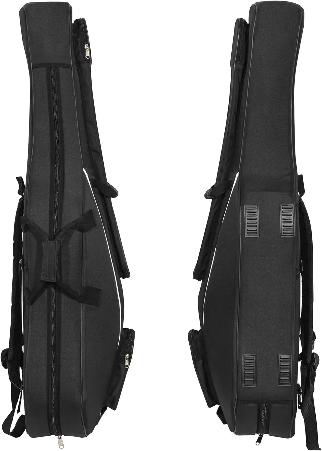MI&VI CB-5005 Travel Cello Soft Case Gig Bag (4/4 Full Sized) With Multiple Pockets and Adjustable Backpack Straps | Thick 20mm Padding | Weather-Resistant | Non-Abrasive Lining - MIVI Music