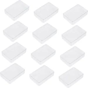 Milisten 12pcs Transparent Plastic Box Storage Boxes Trading Deck Holding Organizer Case Poker Clear