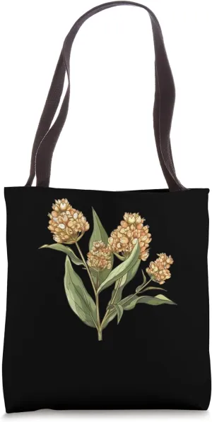 Milkweed Flowers 80s Retro Tote Bag