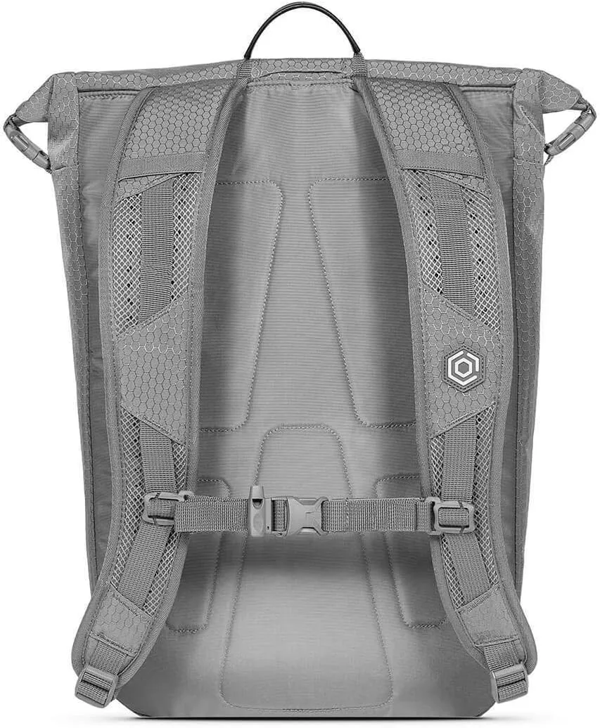 Mission Critical | S.01 Rolltop Backpack | Baby Gear for Dads | Lightweight Travel Backpack | Gray