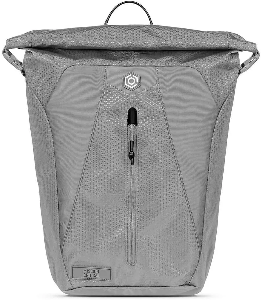 Mission Critical | S.01 Rolltop Backpack | Baby Gear for Dads | Lightweight Travel Backpack | Gray