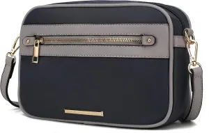 MKF Collection Crossbody Bag for Women Designer Crossover Lady Handbag Messenger Purse