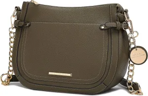 MKF Collection Shoulder Bag for Women, Vegan Leather Crossbody Bag Handbag Messenger Purse by Mia K
