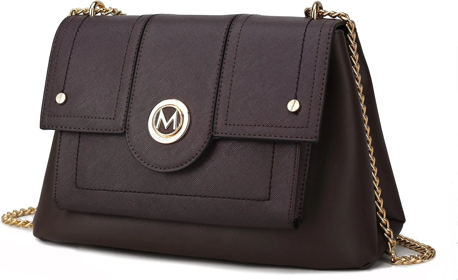 MKF Crossbody Bag for Women – PU Leather Pocketbook Handbag – Designer Side Messenger Purse, Shoulder Crossover