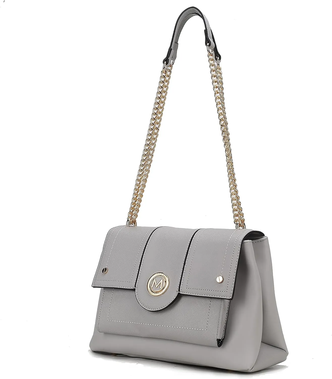 MKF Crossbody Bag for Women – PU Leather Pocketbook Handbag – Designer Side Messenger Purse, Shoulder Crossover