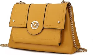 MKF Crossbody Bag for Women – PU Leather Pocketbook Handbag – Designer Side Messenger Purse, Shoulder Crossover