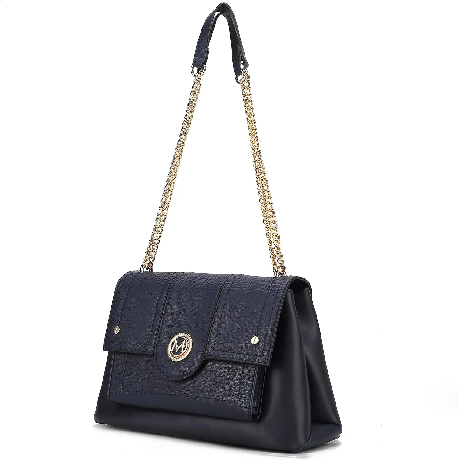 MKF Crossbody Bag for Women – PU Leather Pocketbook Handbag – Designer Side Messenger Purse, Shoulder Crossover