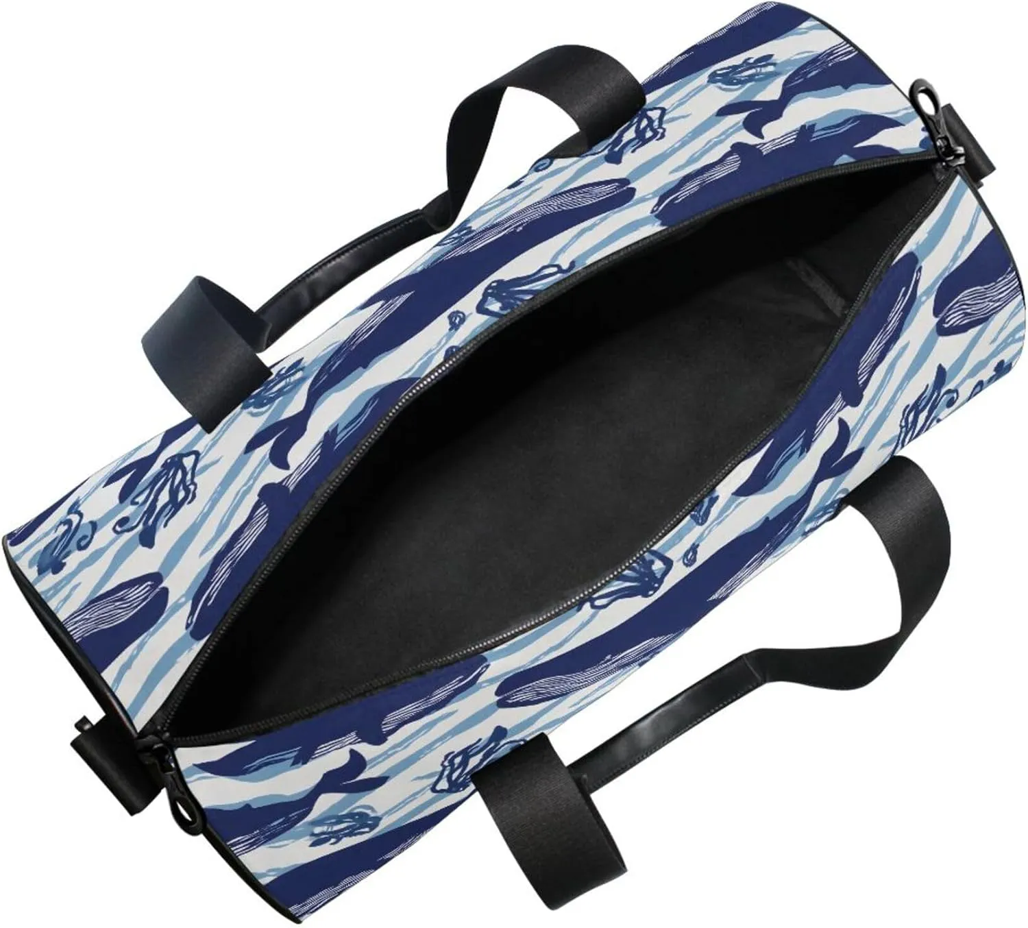 MNSRUU Sports Duffel Bags, Blue Dolphin Athletic Gym Bag Overnight Workout Travel Tote Luggage for Men Women Yoga