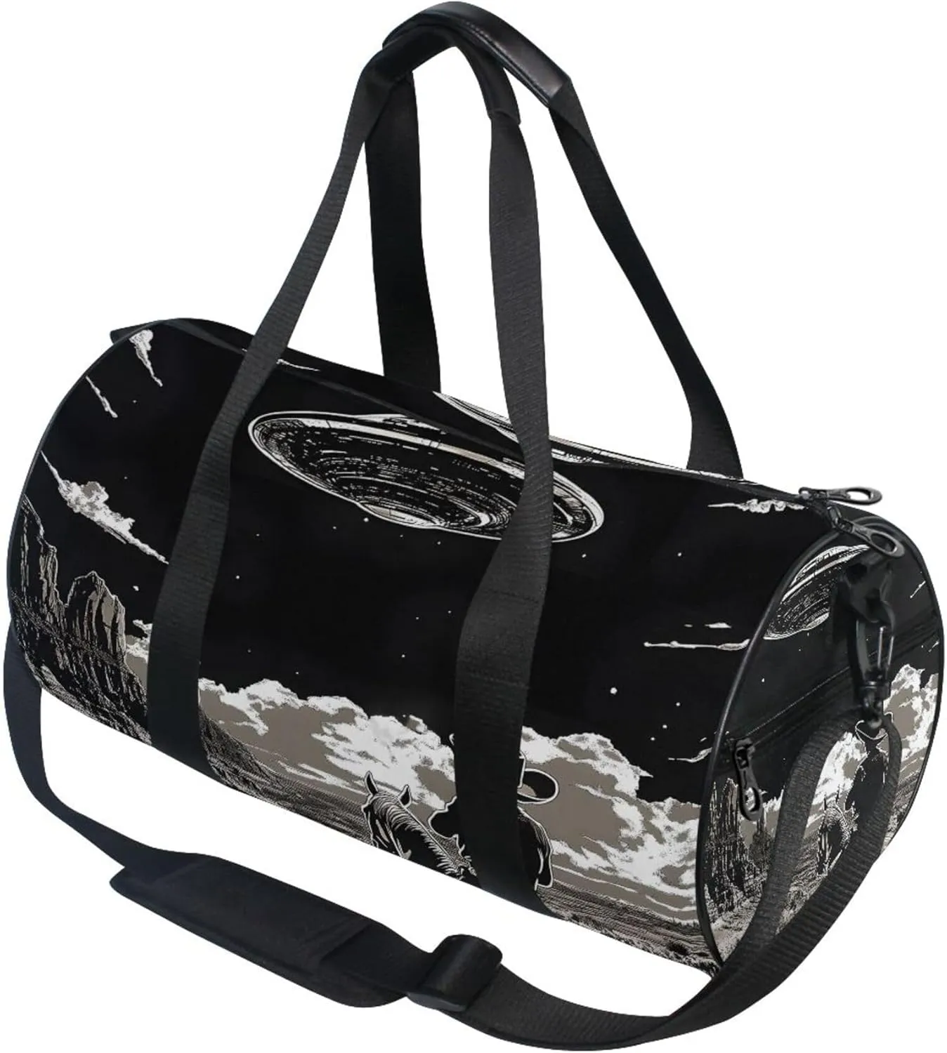 MNSRUU Sports Duffel Bags, Cowboy Athletic Gym Bag Overnight Workout Travel Tote Luggage for Men Women Yoga