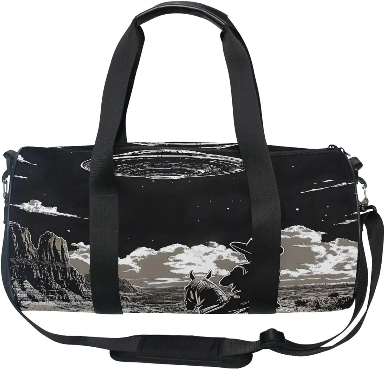MNSRUU Sports Duffel Bags, Cowboy Athletic Gym Bag Overnight Workout Travel Tote Luggage for Men Women Yoga